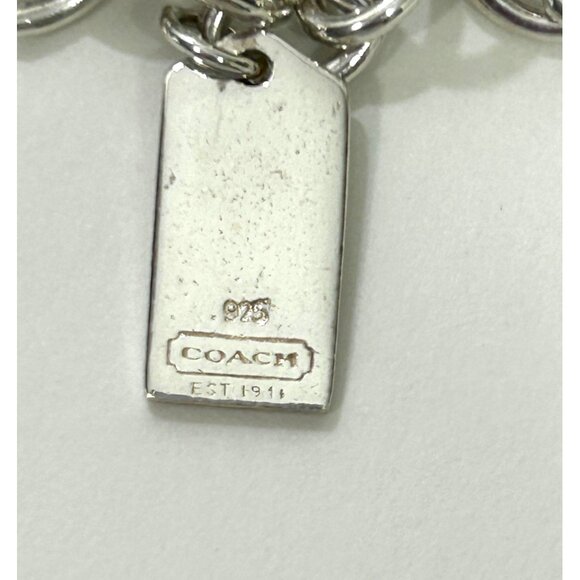 Coach Charm Bracelet Purses Sterling Silver .925 Vtg Multicolored Enamel 7.5” - Picture 8 of 17